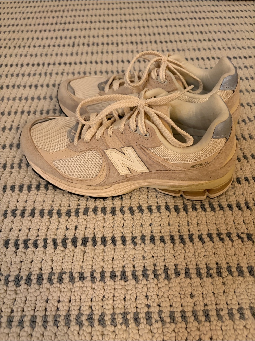 New Balance Women's Cream and White Running Sneakers